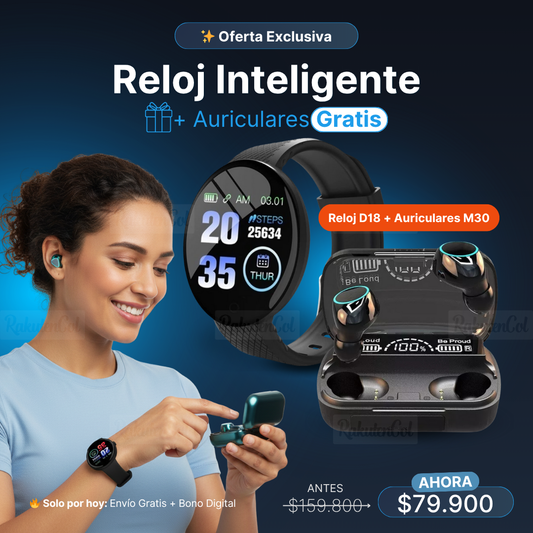 Reloj Inteligente D18+ Auriculares