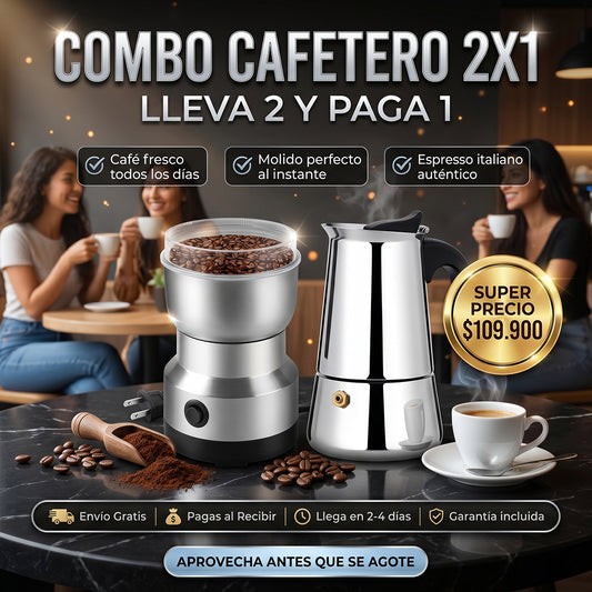 Cafetera + Molino de Café