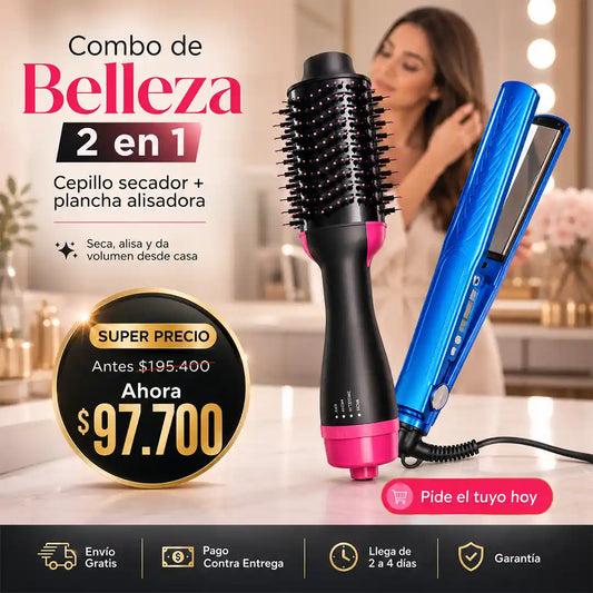 Cepillo Secador + Plancha Alisadora