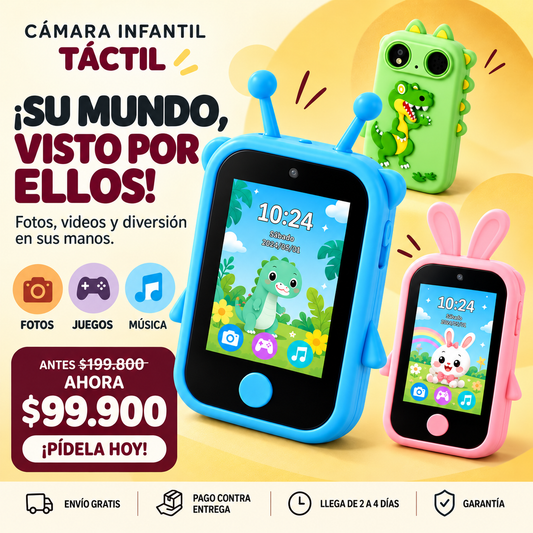 Camara Infantil Tactil Fotos Video Juegos Recargable