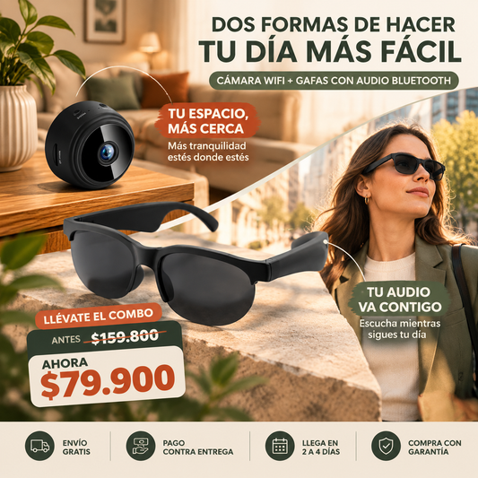 COMBO CAMARA + GAFAS BLEUTHOO