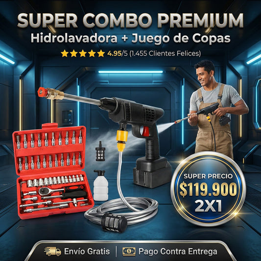 Combo Hidrolavadora + Juego de Copas