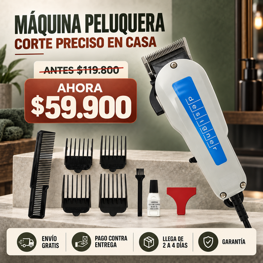 Maquina Peluquera Corte Cabello con accesorios guias y peines
