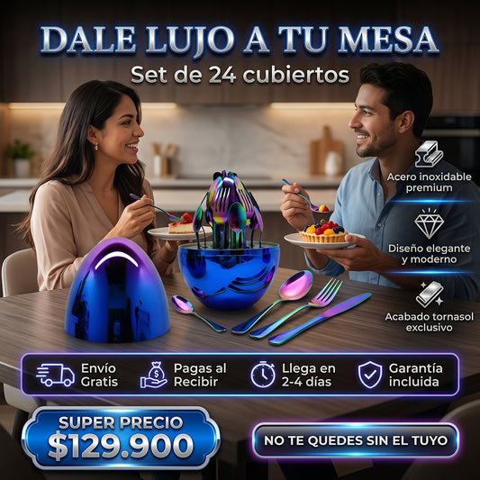 Juego de Cubiertos 24pcs Acero Inoxidable