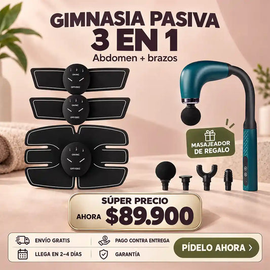 gimnasia pasiva 3 en 1 regalo masajeador brazo