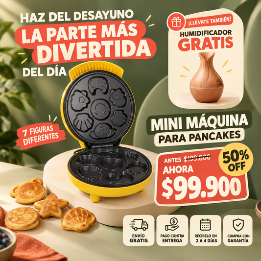 Mini Maquina Para Pancakes De Figuras Infantiles REGALO HUMIFICADOR JARRA
