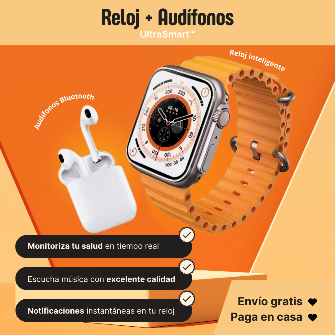 COMBO i8: Audifonos + Reloj