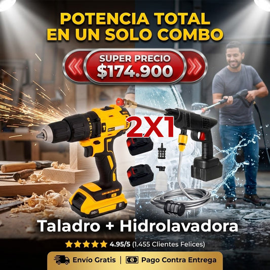 Taladro + Hidrolavadora