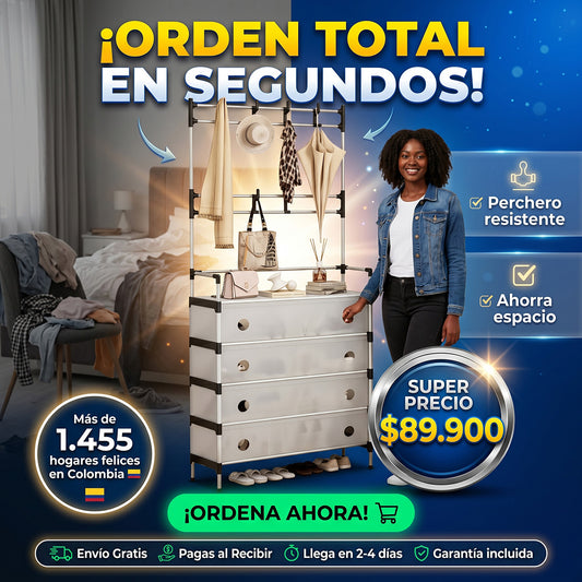 Zapatero perchero con puerta